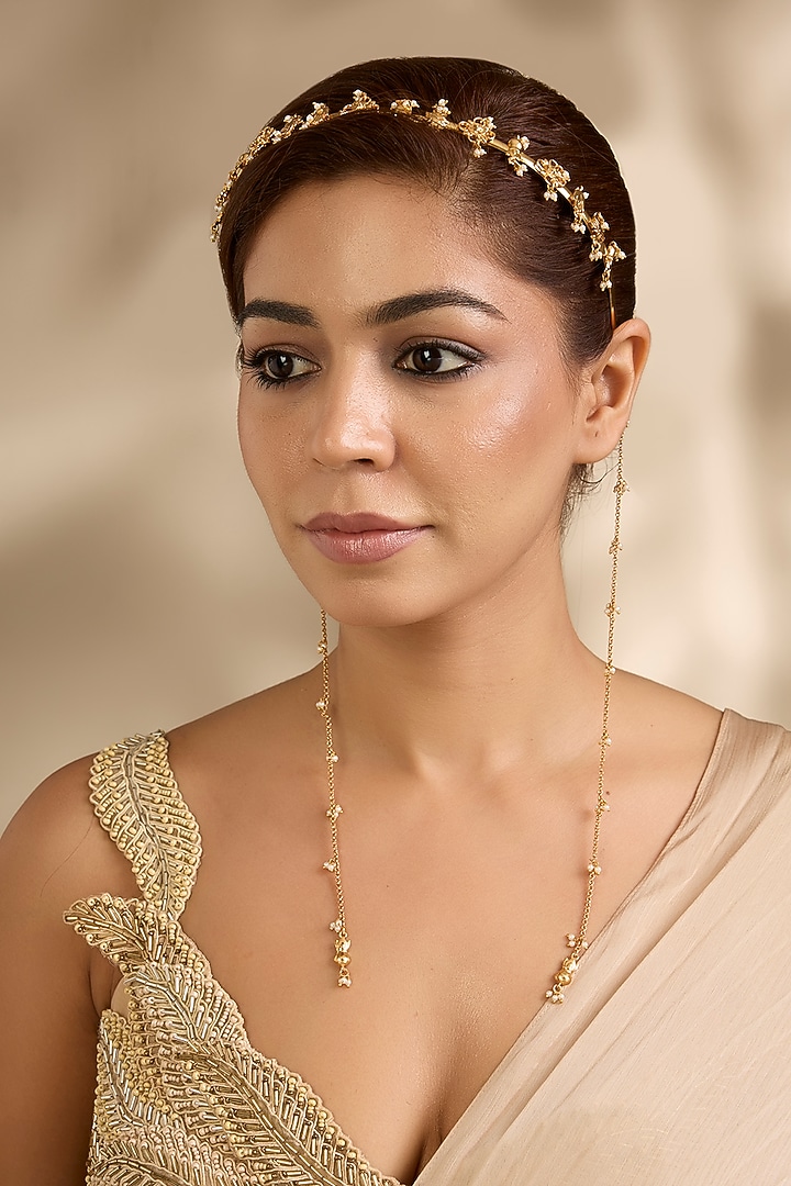 Gold Finish Hair Accessory by Bauble Bazaar at Pernia's Pop Up Shop