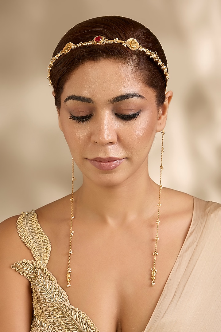 Gold Finish Hair Accessory by Bauble Bazaar at Pernia's Pop Up Shop