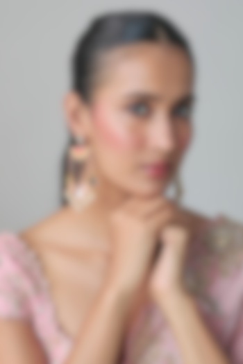 Multi-Colored Mirror & Pearl Dangler Earrings by Bauble Bazaar at Pernia's Pop Up Shop