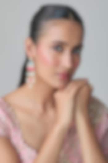 Multi-Colored Mirror & Pearl Dangler Earrings by Bauble Bazaar at Pernia's Pop Up Shop