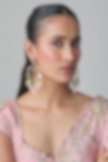 Multi-Colored Mirror & Pearl Dangler Earrings by Bauble Bazaar at Pernia's Pop Up Shop