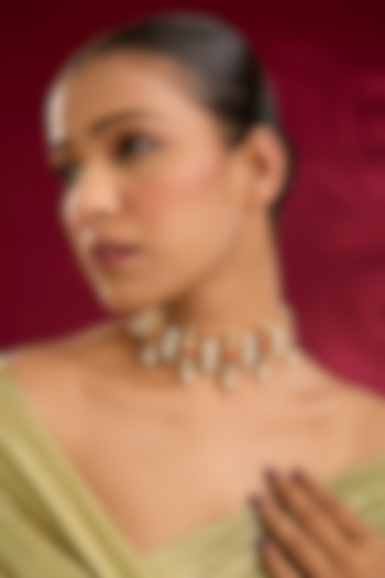 Multi-Colored Pearl Choker Necklace by Bauble Bazaar at Pernia's Pop Up Shop