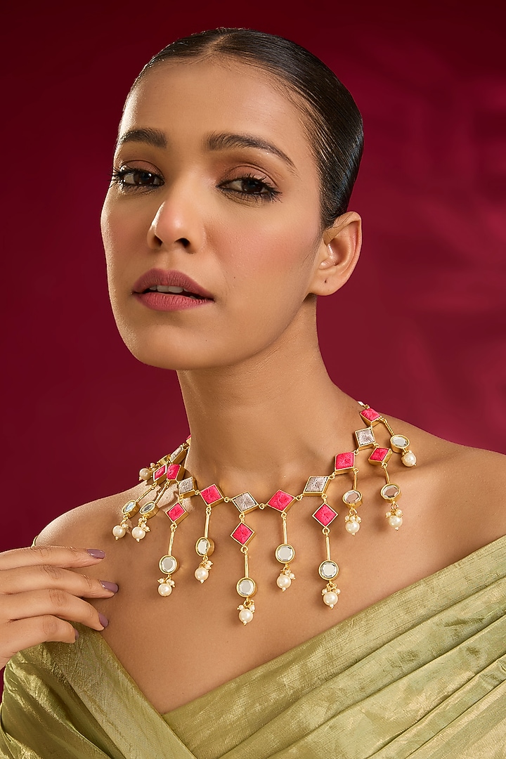 Multi-Colored Pearl Necklace by Bauble Bazaar at Pernia's Pop Up Shop