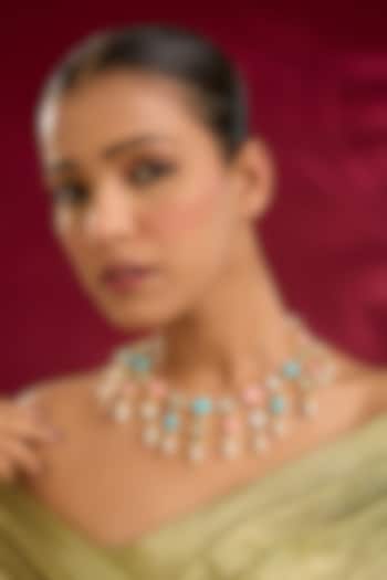 Multi-Colored Pearl Necklace by Bauble Bazaar at Pernia's Pop Up Shop