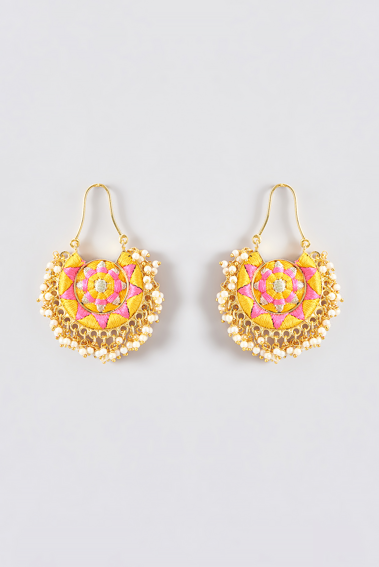 Silk thread clearance chandbali earrings designs