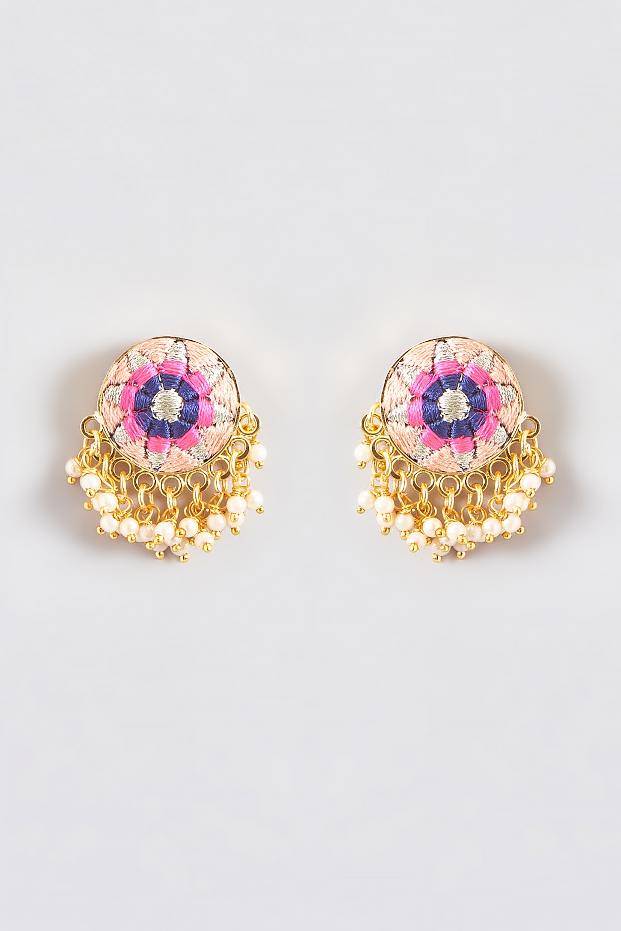Stone Pearl Silk Thread Earrings at Best Price in Pune  SANKALP ARTS