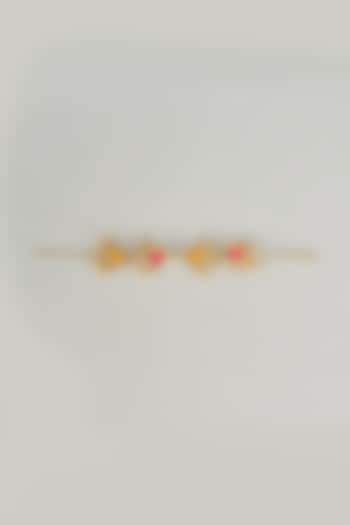 Gold Plated Multi-Colored Enameled Bracelet by Bauble Bazaar at Pernia's Pop Up Shop