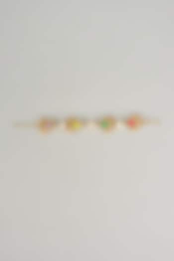 Gold Plated Multi-Colored Enameled Bracelet by Bauble Bazaar at Pernia's Pop Up Shop