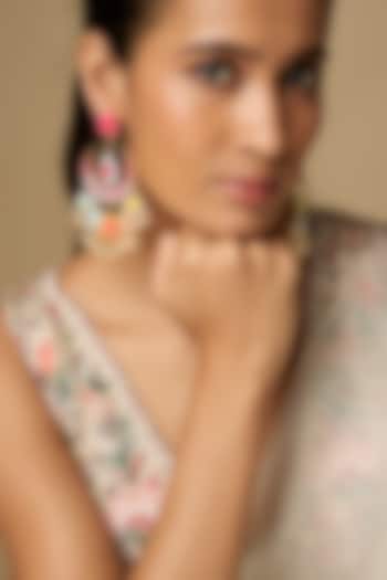 Gold Plated Multi-Colored Enameled Peacock Dangler Earrings by Bauble Bazaar at Pernia's Pop Up Shop