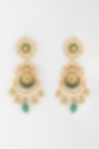 Gold Plated Pearl & Beaded Earrings by Bauble Bazaar