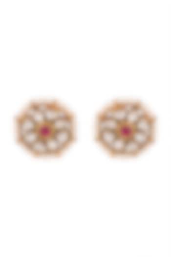 Gold Plated Kundan Earrings Set by Bauble Bazaar at Pernia's Pop Up Shop