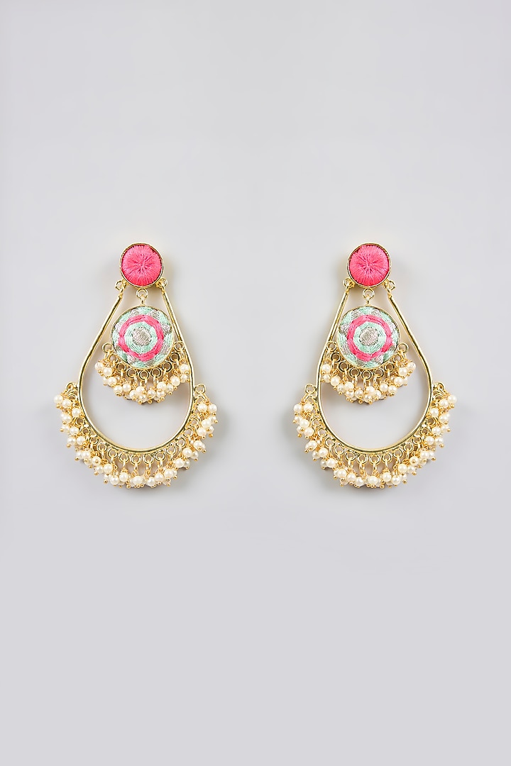 Multi-Colored Mixed Metal Dangler Earrings by Bauble Bazaar at Pernia's Pop Up Shop