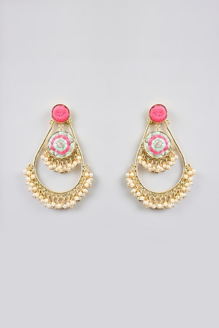 Multi-Colored Mixed Metal Dangler Earrings by Bauble Bazaar