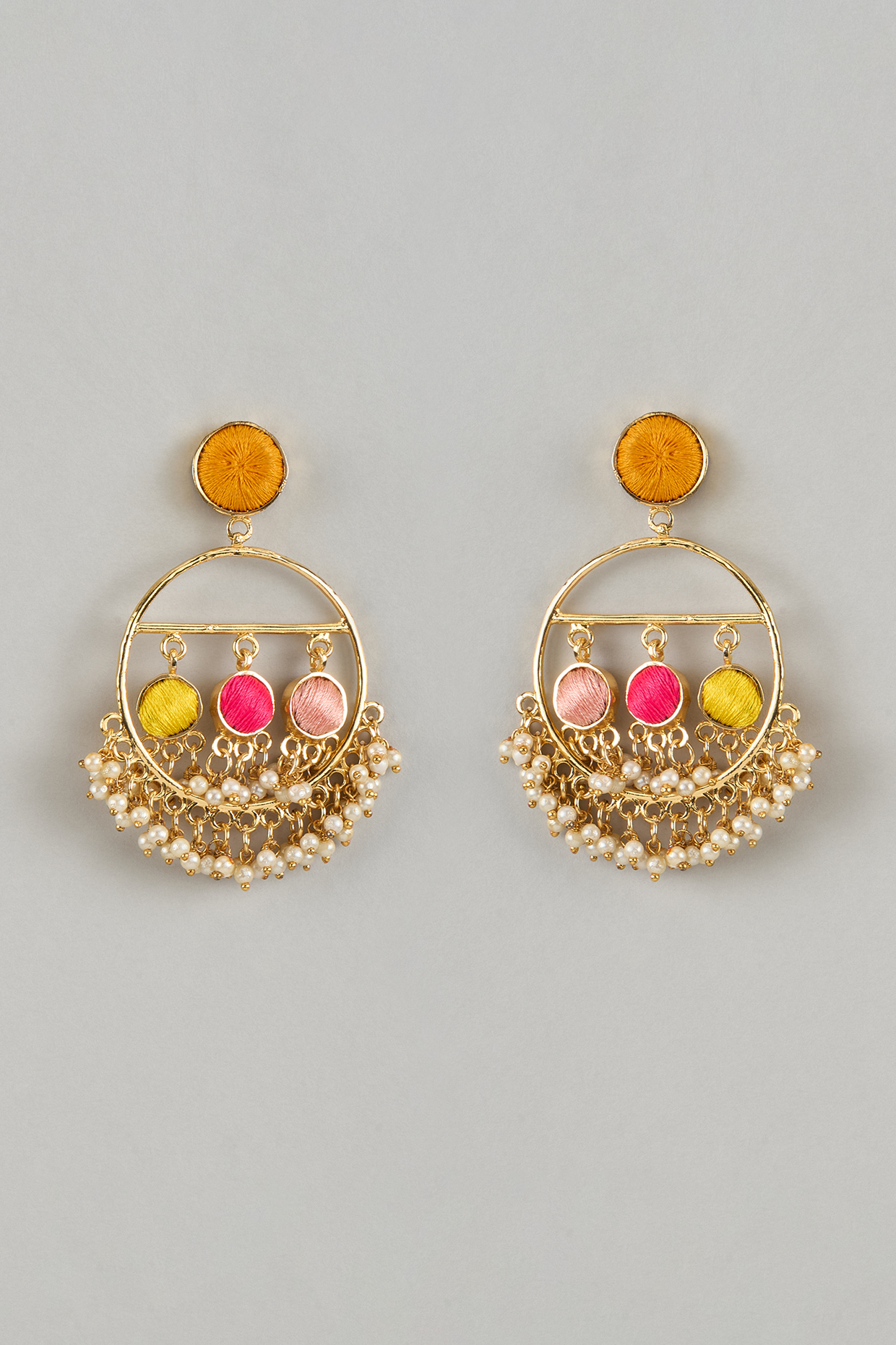Gold Plated Dangler Earrings by Bauble Bazaar at Pernia's Pop Up Shop