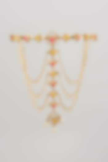 Gold Finish Swarovski Enameled Hair Accessories by Bauble Bazaar at Pernia's Pop Up Shop