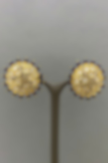 Gold Finish Beaded Earrings by Bauble Bazaar