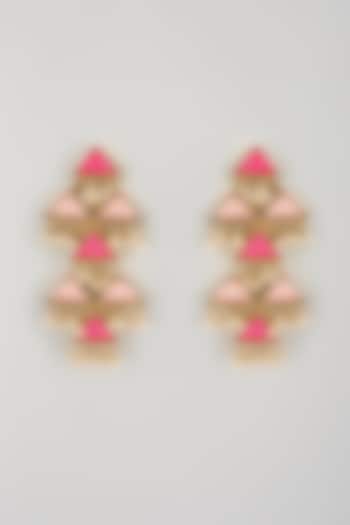 Multi-Colored Brass Threadwork Dangler Earrings by Bauble Bazaar at Pernia's Pop Up Shop