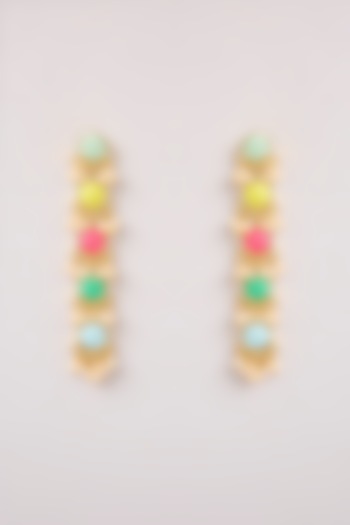 Multi-Colored Thread Work Dangler Earrings by Bauble Bazaar at Pernia's Pop Up Shop