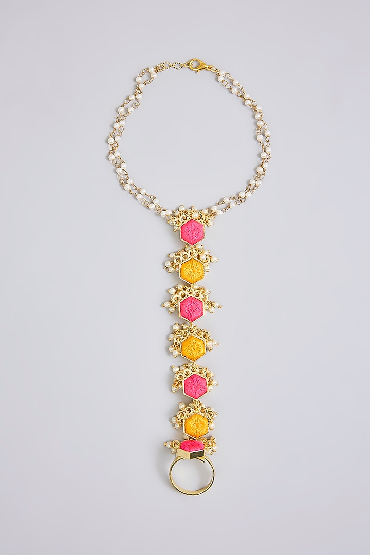 Multi-Colored Mixed Metal Haathphool by Bauble Bazaar at Pernia's Pop Up Shop