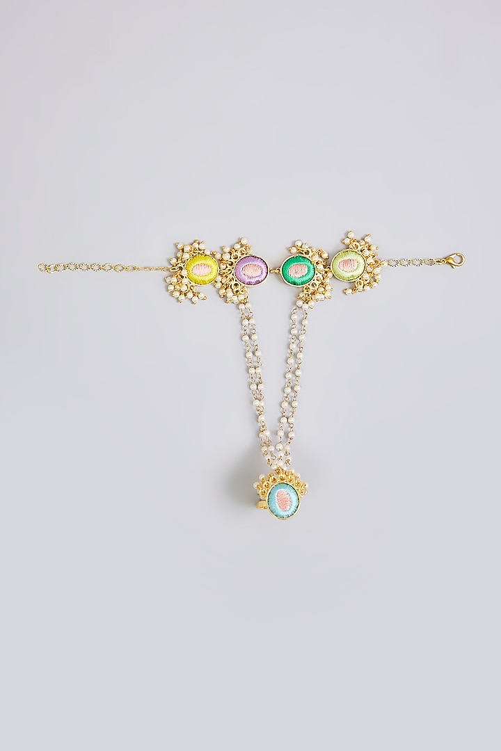 Multi-Colored Mixed Metal Haathphool by Bauble Bazaar at Pernia's Pop Up Shop