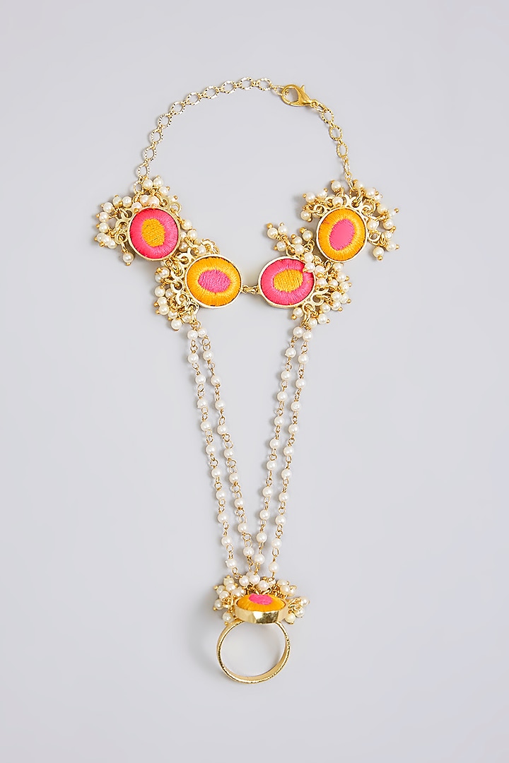 Multi-Colored Mixed Metal Haathphool by Bauble Bazaar at Pernia's Pop Up Shop