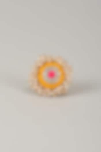 Multi-Colored Stone & Silk Thread Ring by Bauble Bazaar at Pernia's Pop Up Shop