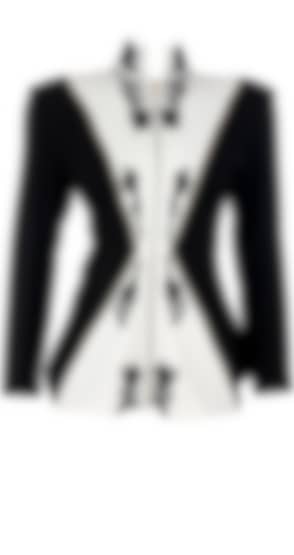 Black and white structured jacket available only at Pernia's Pop-Up Shop.