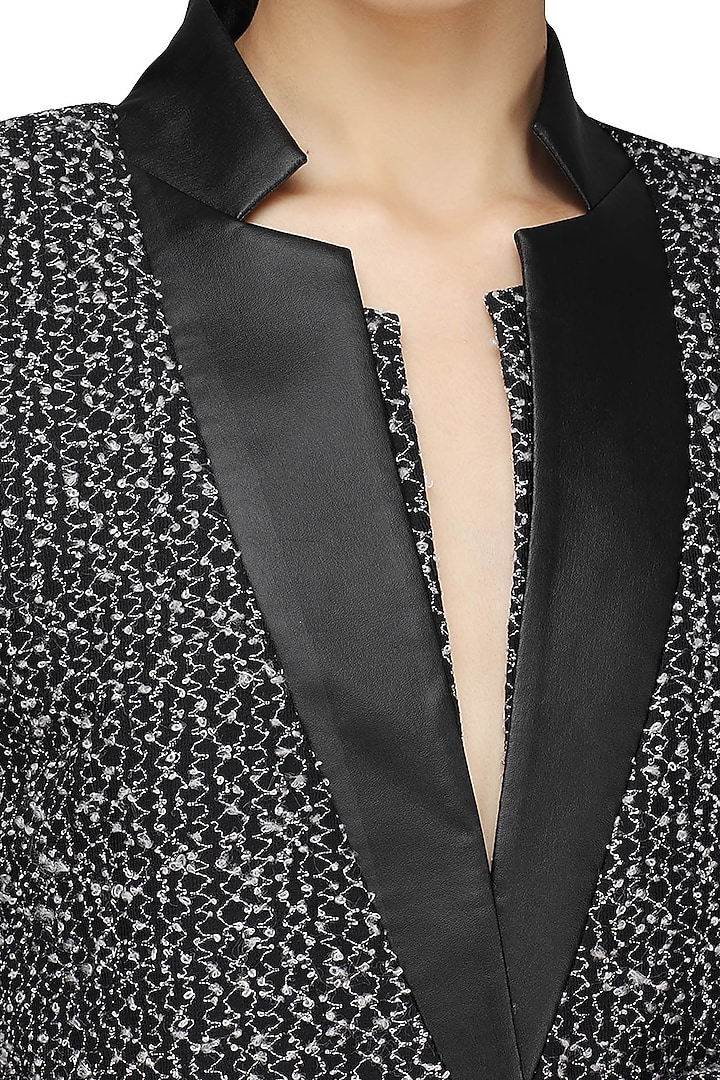 Black and white oversized blazer available only at Pernia's Pop Up Shop.