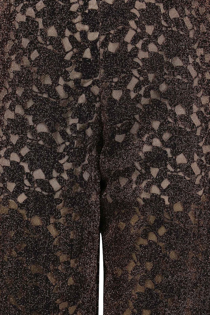 Bronze and black cutwork high waisted trousers available only at Pernia's Pop Up Shop.