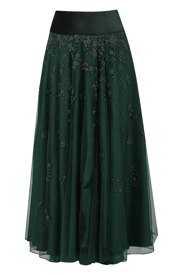 Forest green crop top and skirt set available only at Pernia's Pop Up Shop.