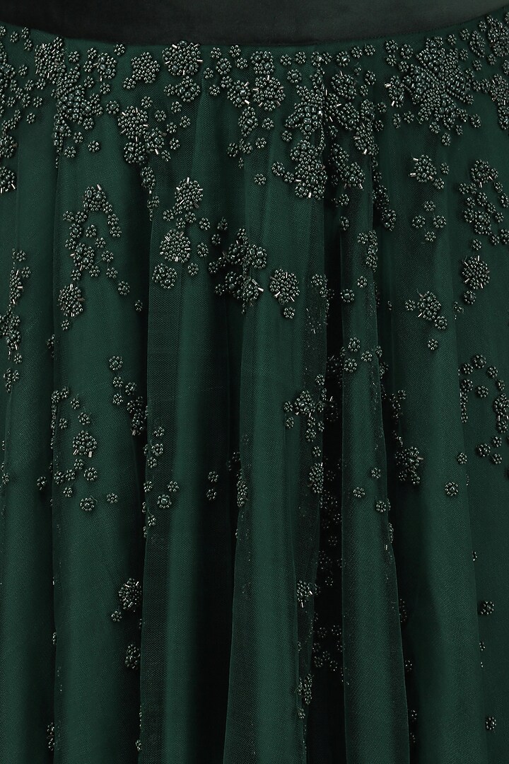Forest green crop top and skirt set available only at Pernia's Pop Up Shop.