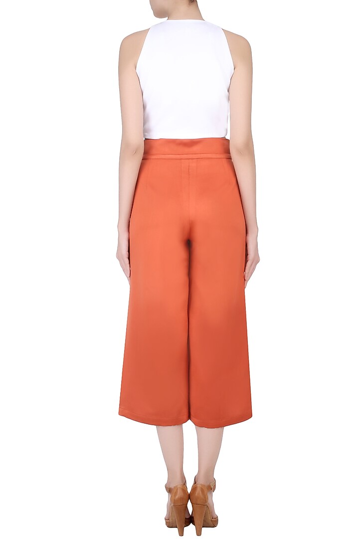 Ivory textured crop top available only at Pernia's Pop Up Shop.