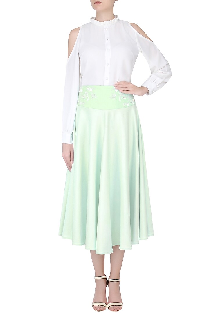 Mint green beads and sequinned circle skirt available only at Pernia's Pop Up Shop.