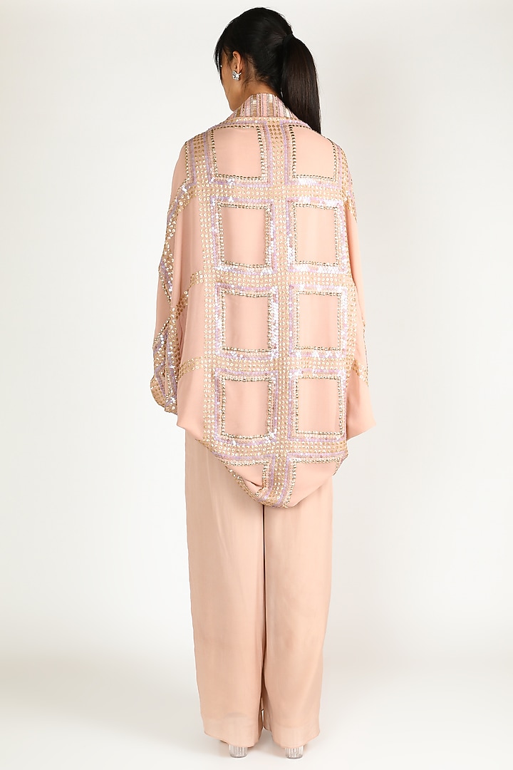Peach Jumpsuit With Jacket by Abha Choudhary at Pernia's Pop Up Shop