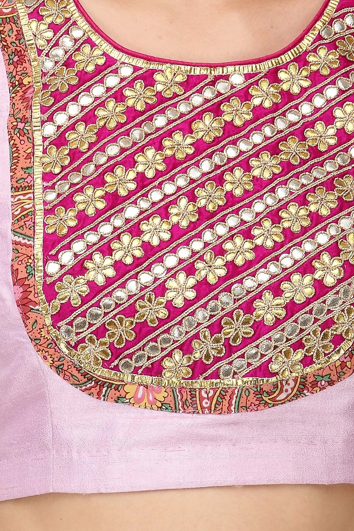 Lavender gota patti work lehenga set available only at Pernia's Pop Up Shop.