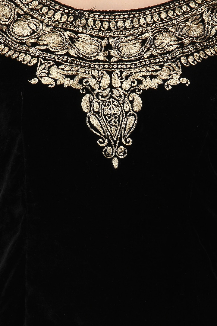 Black and White Embroidered Lehenga Set available only at Pernia's Pop Up Shop.