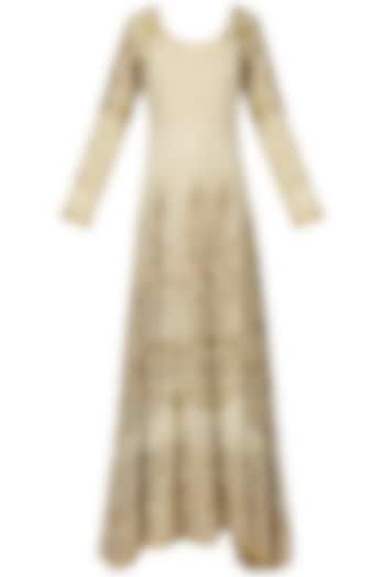 Seashell white embroidered anarkali gown available only at Pernia's Pop Up Shop.