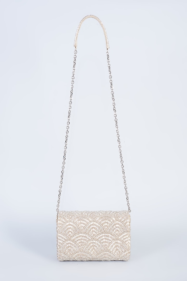 Silver Crystal Clutch by BEAU MONDE at Pernia's Pop Up Shop