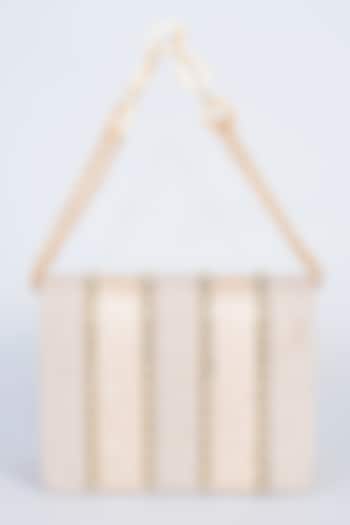 Silver & Gold Vegan Leather Clutch by BEAU MONDE at Pernia's Pop Up Shop