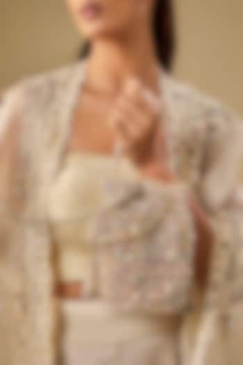 Multi-Colored Velvet Pearl Embellished Handcrafted Potli by BEAU MONDE at Pernia's Pop Up Shop