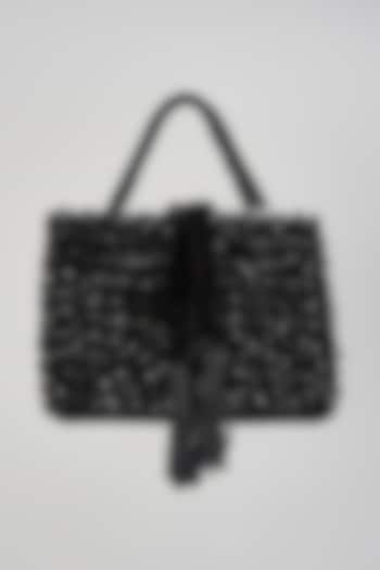 Black Suede Clutch by BEAU MONDE at Pernia's Pop Up Shop