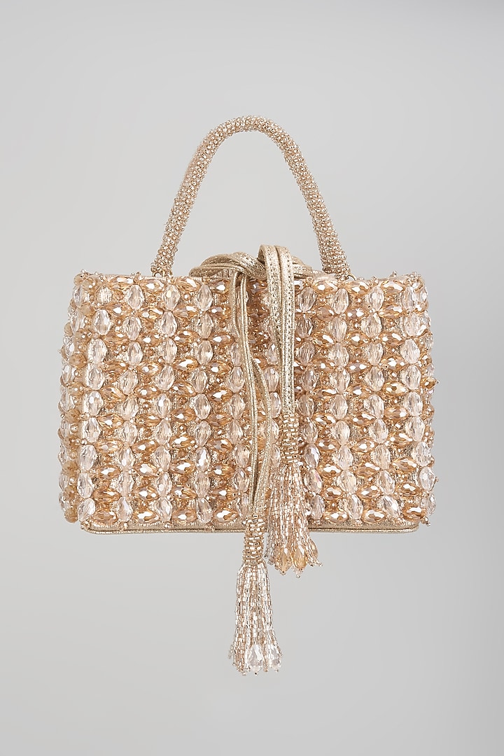 Gold & Silver Velvet Clutch by BEAU MONDE at Pernia's Pop Up Shop