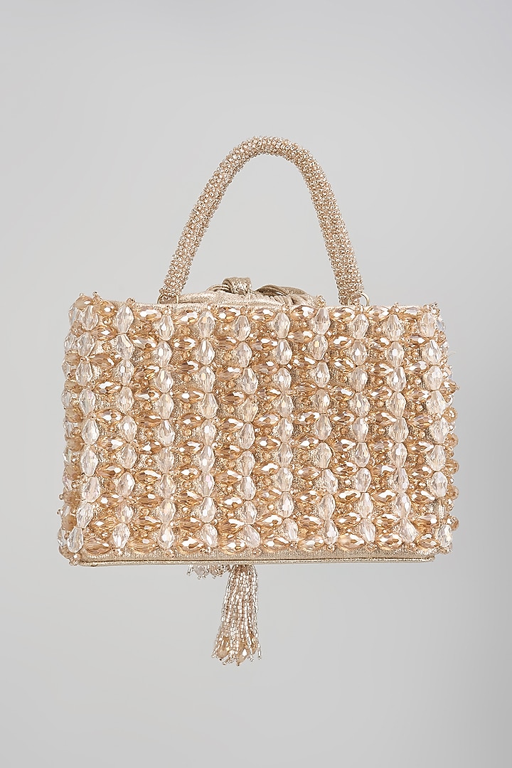 Gold & Silver Velvet Clutch by BEAU MONDE at Pernia's Pop Up Shop