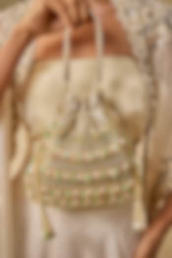 Multi-Colored Satin & Velvet Potli by BEAU MONDE at Pernia's Pop Up Shop