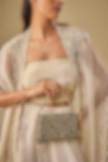 Multi-Colored Satin & Velvet Clutch by BEAU MONDE at Pernia's Pop Up Shop