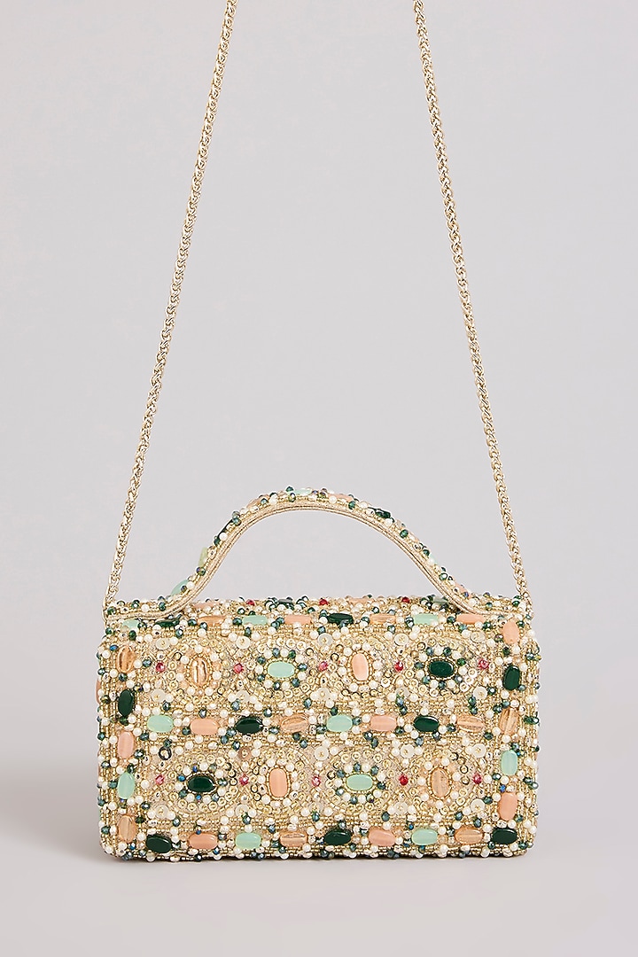 Multi-Colored Suede Velvet CLutch by BEAU MONDE at Pernia's Pop Up Shop