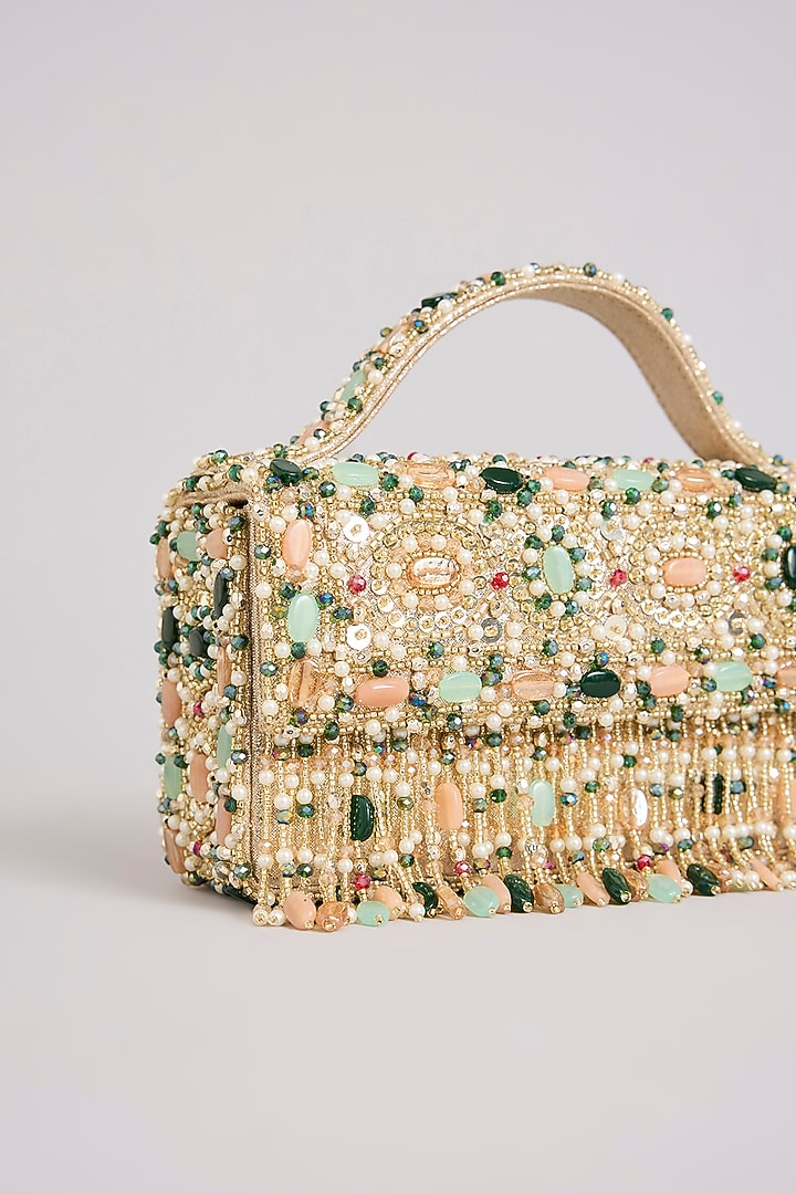 Multi-Colored Suede Velvet CLutch by BEAU MONDE at Pernia's Pop Up Shop