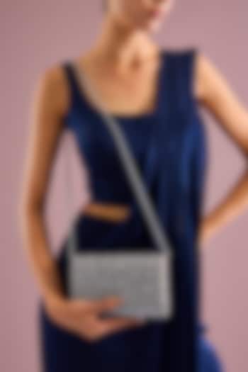 Black & Satin Vegan Satin Clutch by BEAU MONDE at Pernia's Pop Up Shop