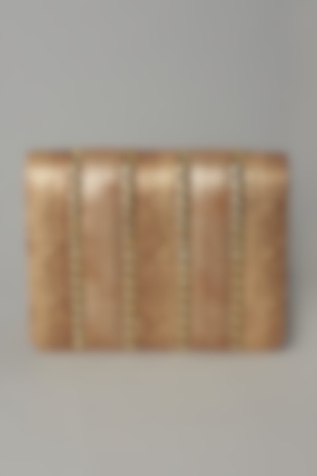 Rose Gold & Copper Faux Leather Clutch by BEAU MONDE at Pernia's Pop Up Shop