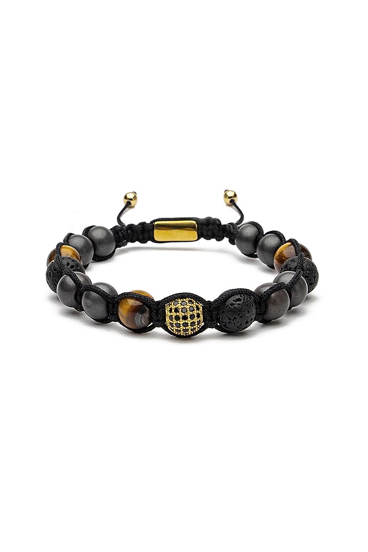 Grey Beaded Bracelet by Bebajrang at Pernia's Pop Up Shop